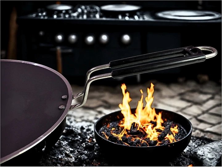 Pure Iron Tawa for Roti with Steel Handle