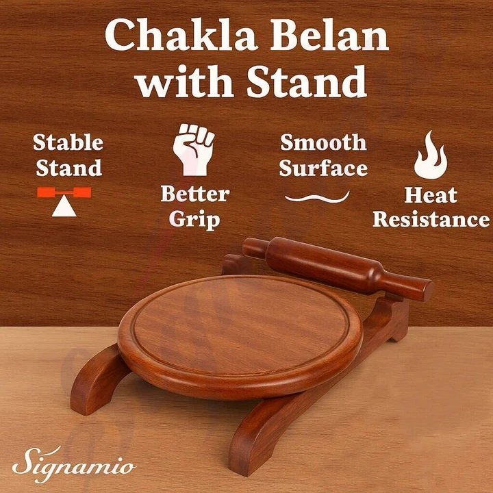 Wooden chakla belan for chapati roti latna