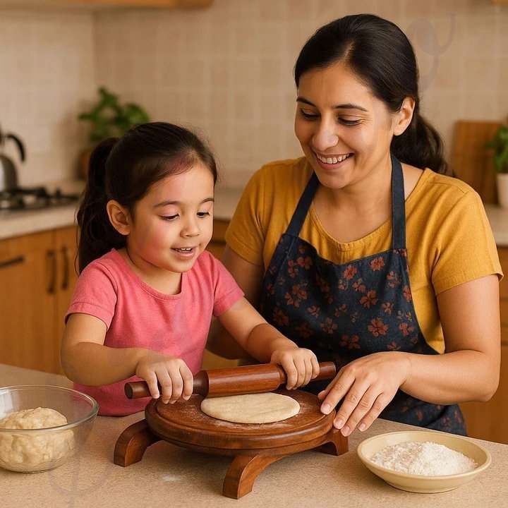 Wooden chakla belan for chapati roti latna