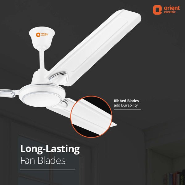Orient Rapid Air Deco High Speed Ceiling Fan White