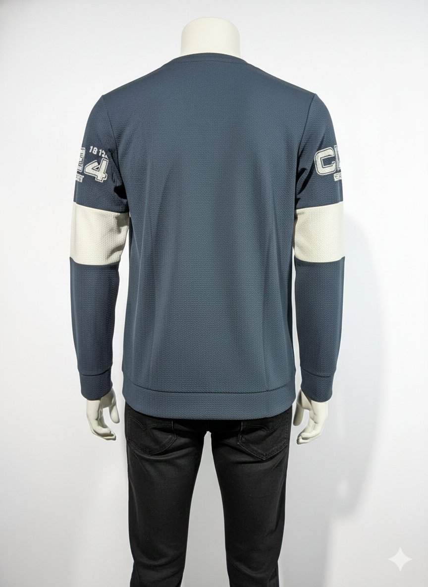 Men’s Sky Blue Embossed "New York" Sweatshirt