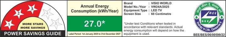 60 cm (24 inch) HD Ready LED TV 2025 Edition (VW24A)