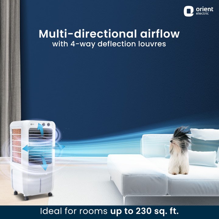 Orient Electric 46 L Room/Personal Air Cooler (White, Aeroquid)
