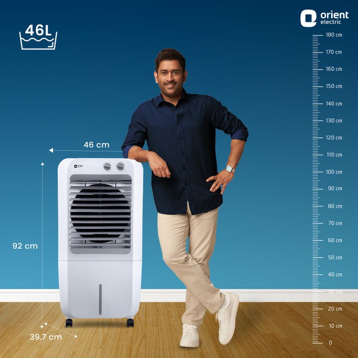 Orient Electric 46 L Room/Personal Air Cooler (White, Aeroquid)
