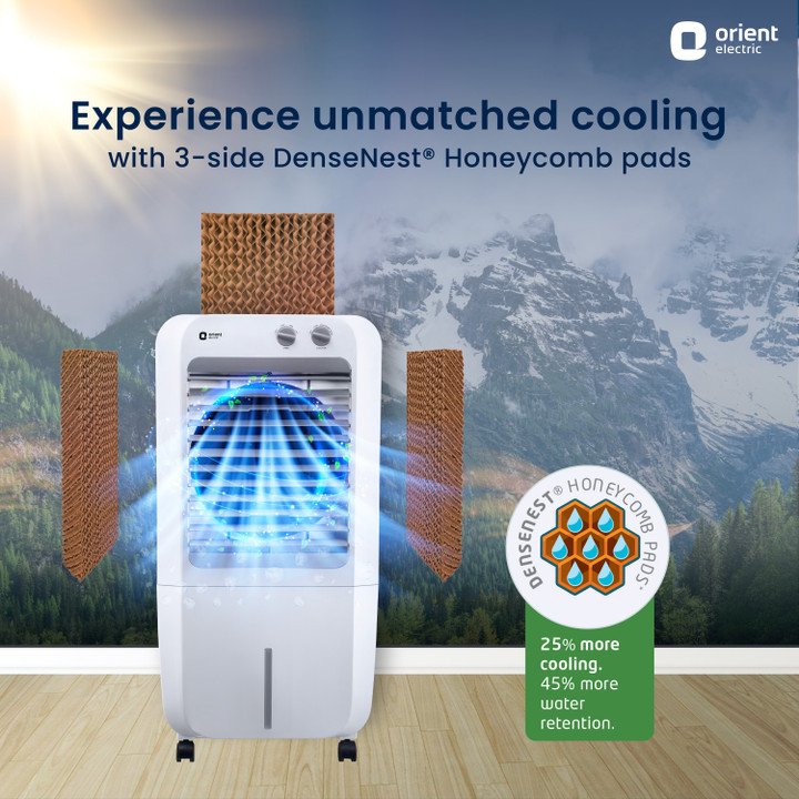 Orient Electric 46 L Room/Personal Air Cooler (White, Aeroquid)