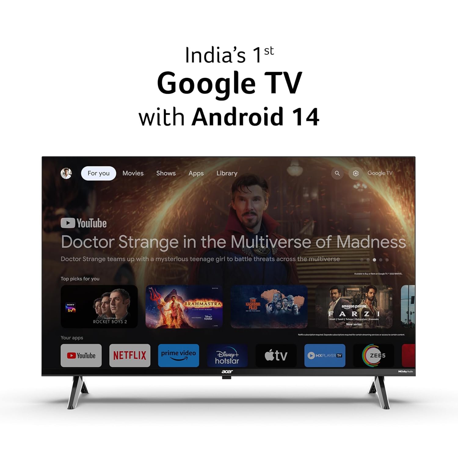 acer 80 cm (32 inches) LED google TV