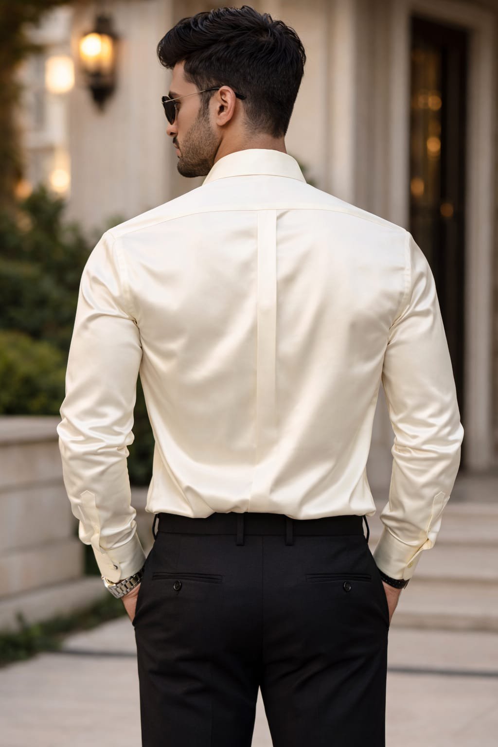 Luxury Cream Slim Fit Formal Shirt