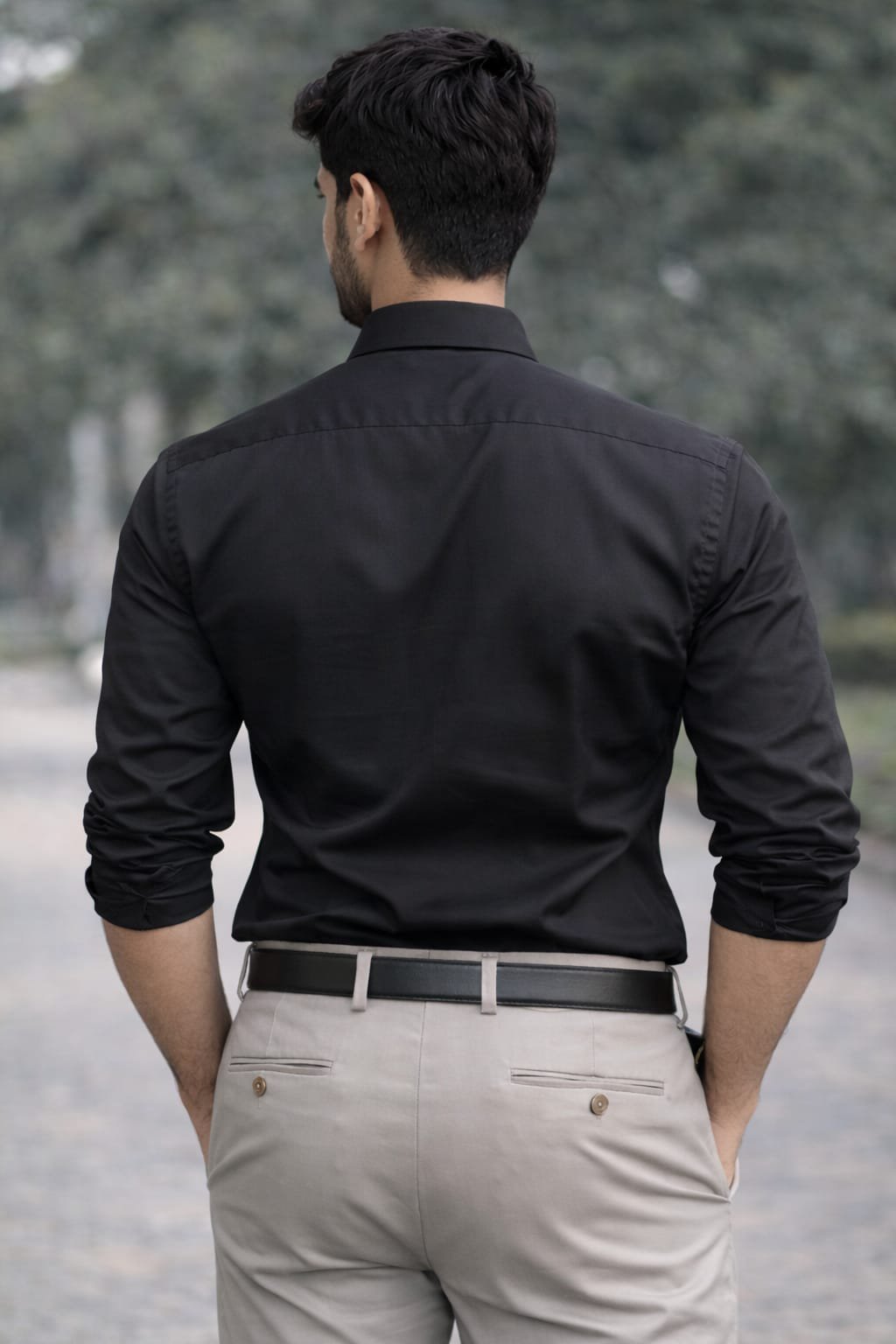 Classic Black Slim Fit Formal Shirt