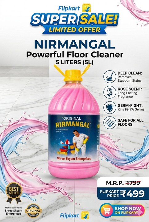 Nirmangal Premium Pink Phenyl For Floors,